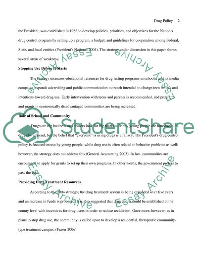 How Effective Is Presidents National Drug Control Strategy