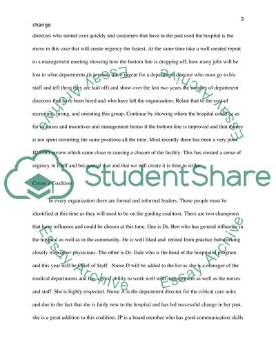 Change Initiative and Kotters Change Theory