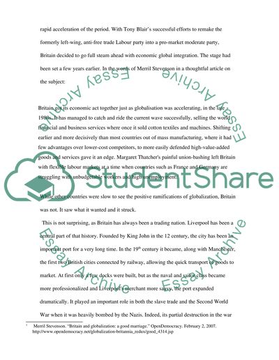 Liverpool and Britain dependent on other countries