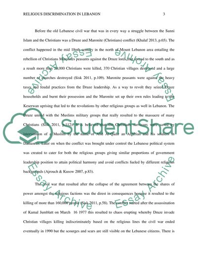 Religious discrimination in Lebanon