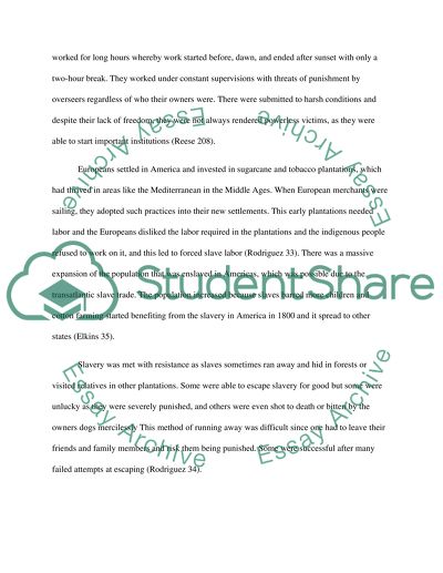 Life under slavery in the United States