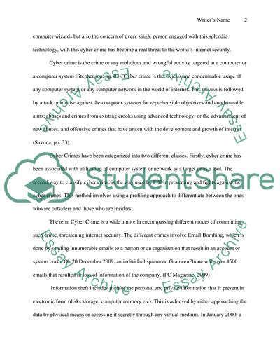 Treatment of Cybercrime