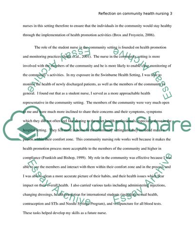 The Role of the Nurse in the Community