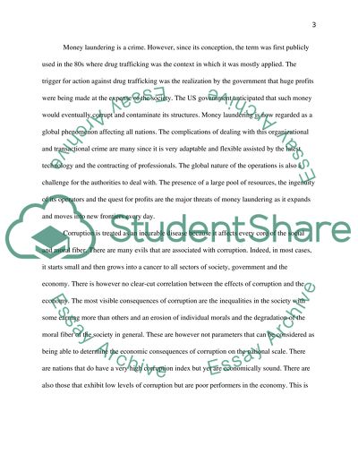 Money Laundering and Corruption