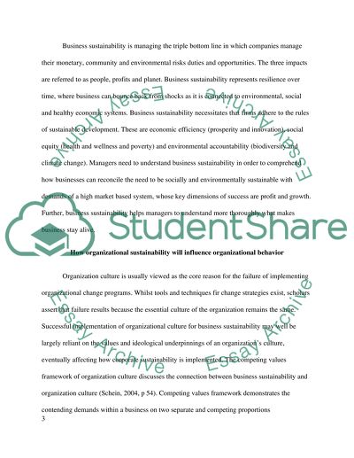 How Organizational Sustainability Will Influence Organizational Behavior