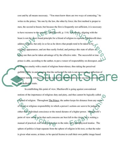 Religion Analysis in texts of Machiavelli and Hobbes