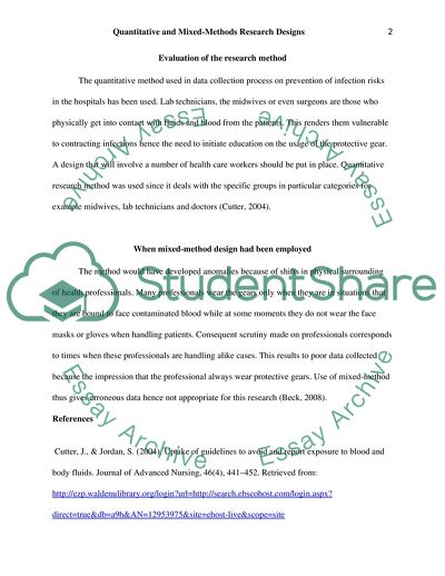 Quantitative and Mixed-Methods in Nursing