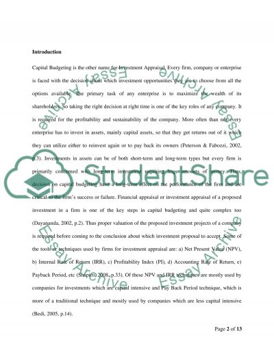 Investment appraisal a level accounting picture