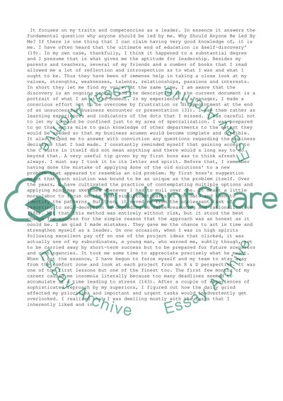 Why should anyone be led by me