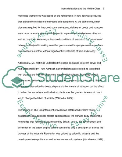 How Does Industrialisation And Its Consequences Make A Middle Class How Does Industrialisation And Its Consequences Make A Middle Class Visible In The First Half Of Science Argumentative Essay Topics also Science Essay English Essay Book