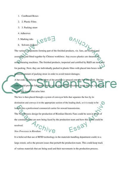 Riordian Manufactoring Paper