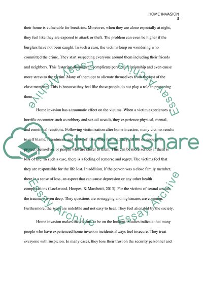 Analysis of Home Invasion