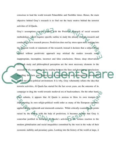 Review on John Grays What Al Qaeda Destroyed