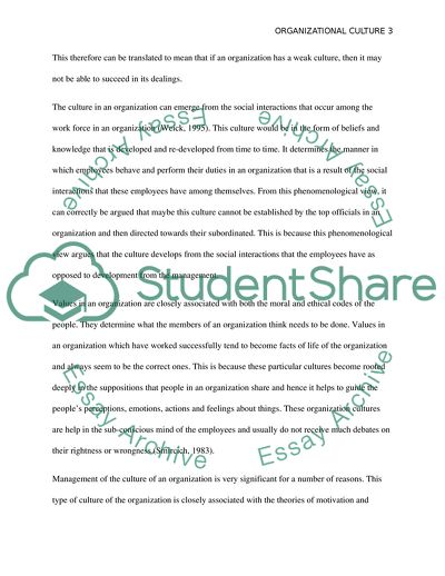 Organizational Culture