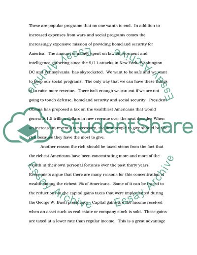 President Obamas Proposal to Boost Taxes for the Wealthy