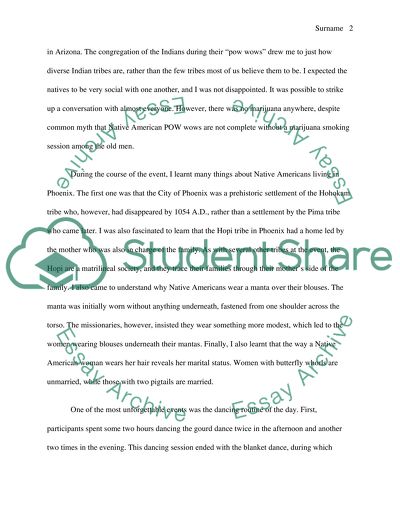 America indian study- Indian Community Event