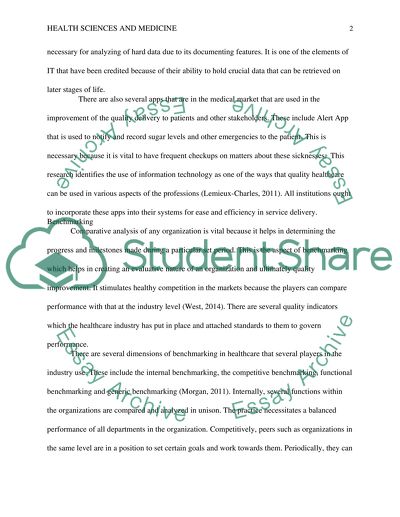 Research Paper, Health sciences and Medicine: Improvement Methodologies