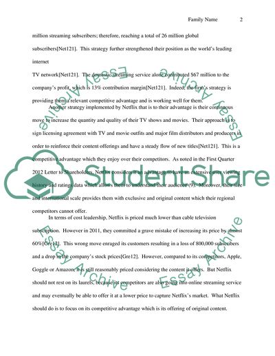 Current Market Positioning of NetFlix Company