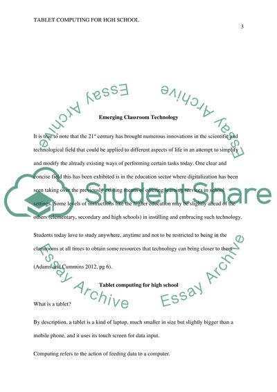 Emerging Classroom Technology