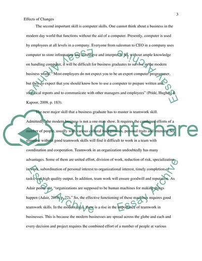 Changes in Technology: The Effects on College Graduates Seeking Jobs