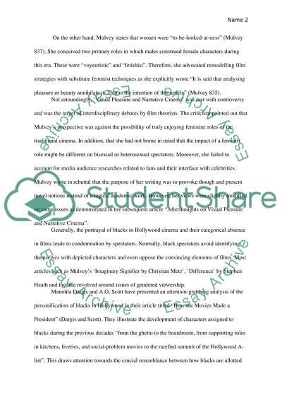 Mulveys Analysis of Visual Structure Extended to Consider Racial Difference