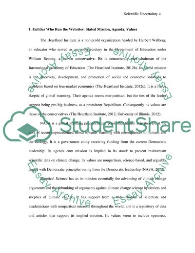 Scientific Uncertainty Web-Based Assignment