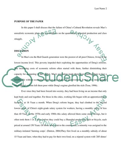 Failure of Chinas Cultural Revolution