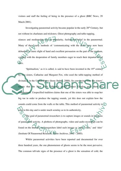 Paranormal activities