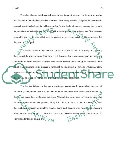Felony murder law essay what is the mandatory sentence for felony murder?