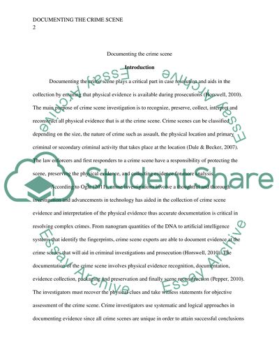 Documenting the Crime Scene