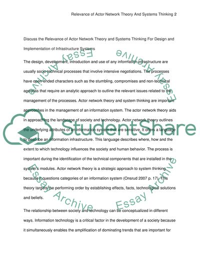 Systems Thinking for Design and Implementation of Infrastructure Systems