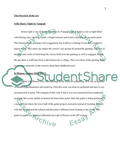 Relevance of Artworks by Van Gogh and Picasso