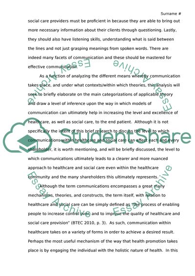 importance of communication in healthcare essay