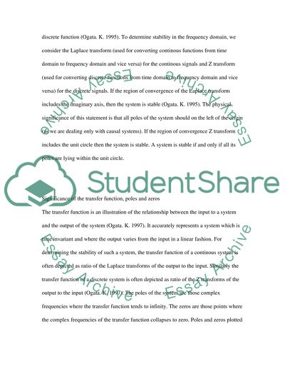 Stability analysis using GUI in MATLAB (Electronic Engineering) Project Proposal