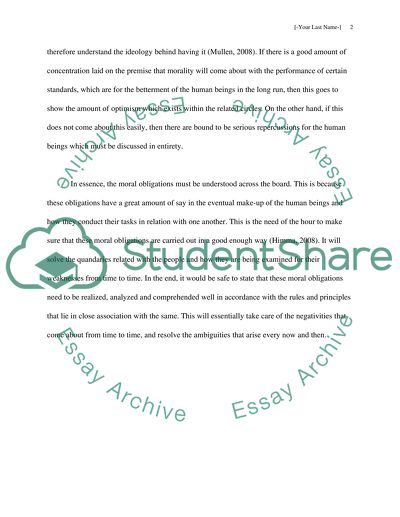 Moral obligations extend only to human beings