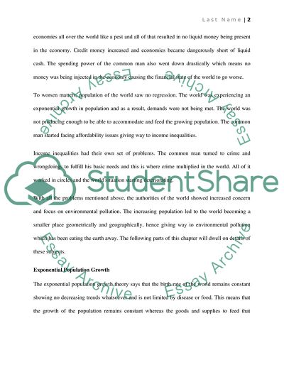 Recession and Population Growth