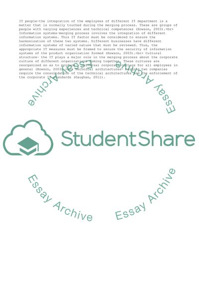 Mergers and Acquisitions