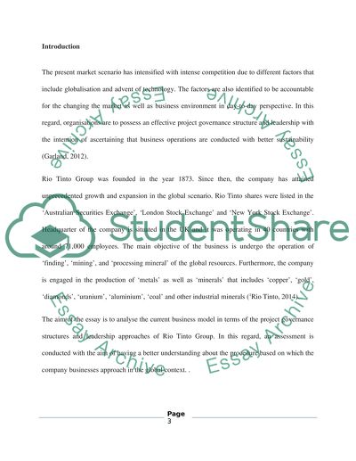 Project governance structures and leadership