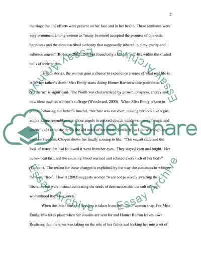 The Story of an Hour by Chopin, and A Rose for Emily by Faulkner