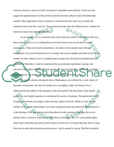 Otherness and the Nature of Jealousy in Othello