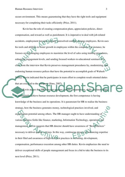 Human Resource Interview