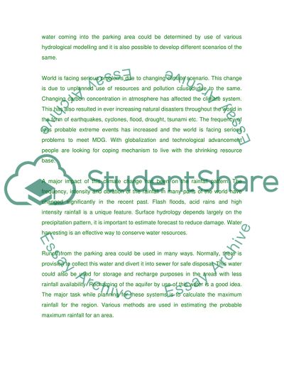 Drainage Facility Design for Car Park