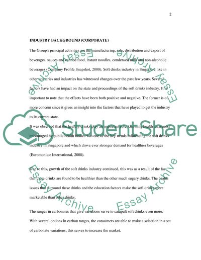 Strategic Marketing Plan for Yeo Hiap Seng Ltd