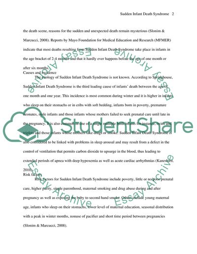 Sudden infant Death Syndrome