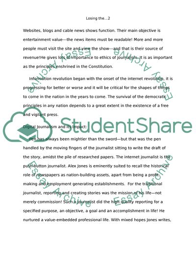 Digital Journalism and Its Impact