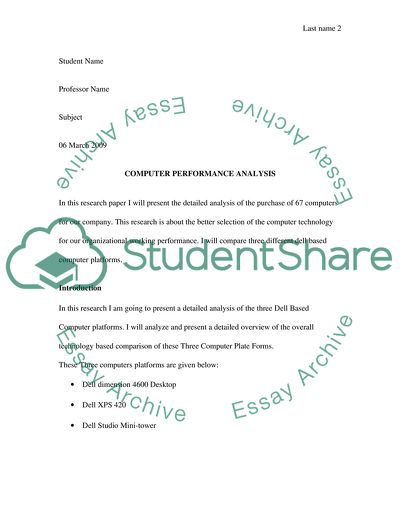 Computer Technology Performance Analysis