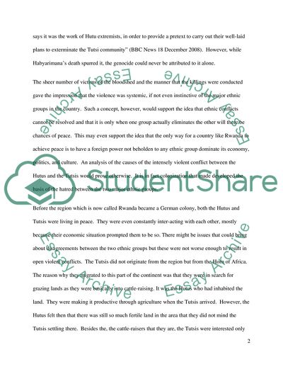 The Causal Factors of the Genocide in Rwanda