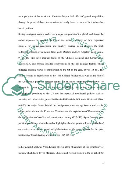 Heroines and Villains in Yoon Louies Sweatshop Warriors