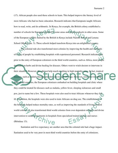 The Effects of Colonialism on African Economic Development