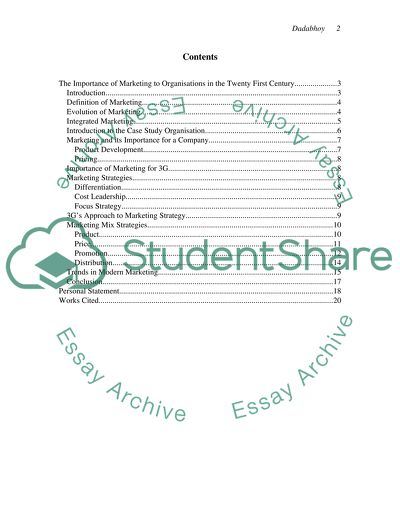 The Importance of Marketing to Organisations in the Twenty First Century